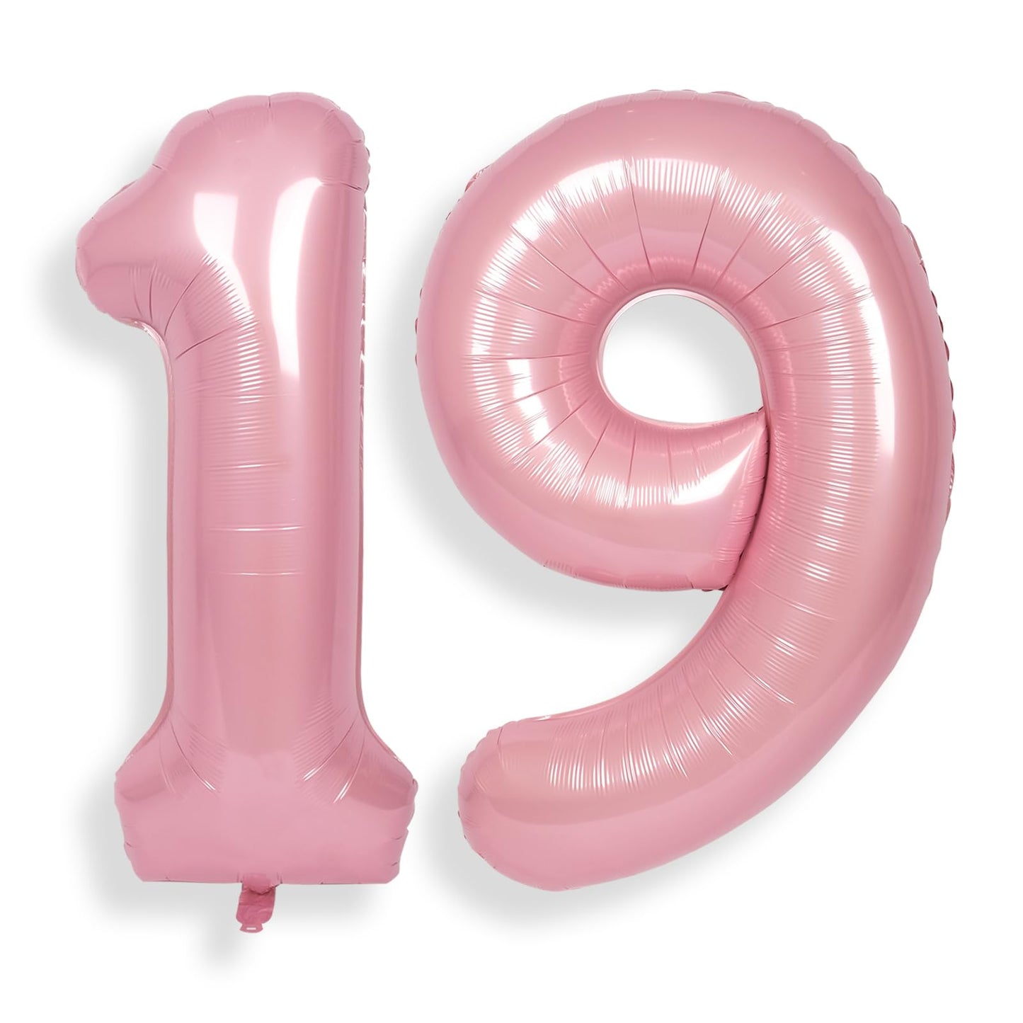 SUWEN 40 Inch Pink Foil Number Balloons 0-9 Jumbo Mylar Birthday Party Decorations for Girls, Women, and 19th Anniversary Supplies