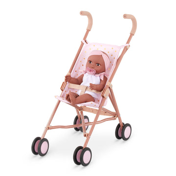 Lullababy - Doll Stroller - Foldable Frame - Star-Print Design - Baby Doll Accessories - Toys For Kids Ages 2 & Up - Baby Doll S