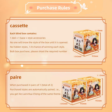 Rzahuahu Heaven Official Blessing Blind Box Hua Cheng Xie Lian Chibi Figure Anime Gift (Single (Randomized))