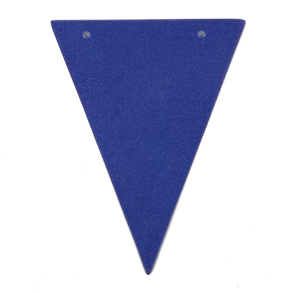 Zooyoo 20 Feet Blue Glitter Pennant Banner, Paper Triangle Flags Bunting For Baby Birthday Party, Wedding Decor, Baby Shower, 30