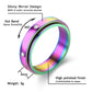 Fekang Anxiety Rings Fidget Rings For Women Stress Relief Spinner Rings For Teen Girls Stress Rings 4Pcs 6Mm Titanium Steel Rings Size 5-12 (5, 6Mm Spinner Rings 4Pcs/6 Cz Stones)