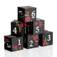 DNDND D6 Flower Metal Dicet, 6 PCS Six Sided Zinc Dice with Black Velvet Bag for DND Pathfinder Shadowrun or GURPs (Pink Flowers