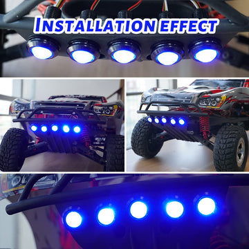 GLOBACT RC Light Kit with 10 Modes for 1/10 Slash 2WD/4  4 RC Truck
