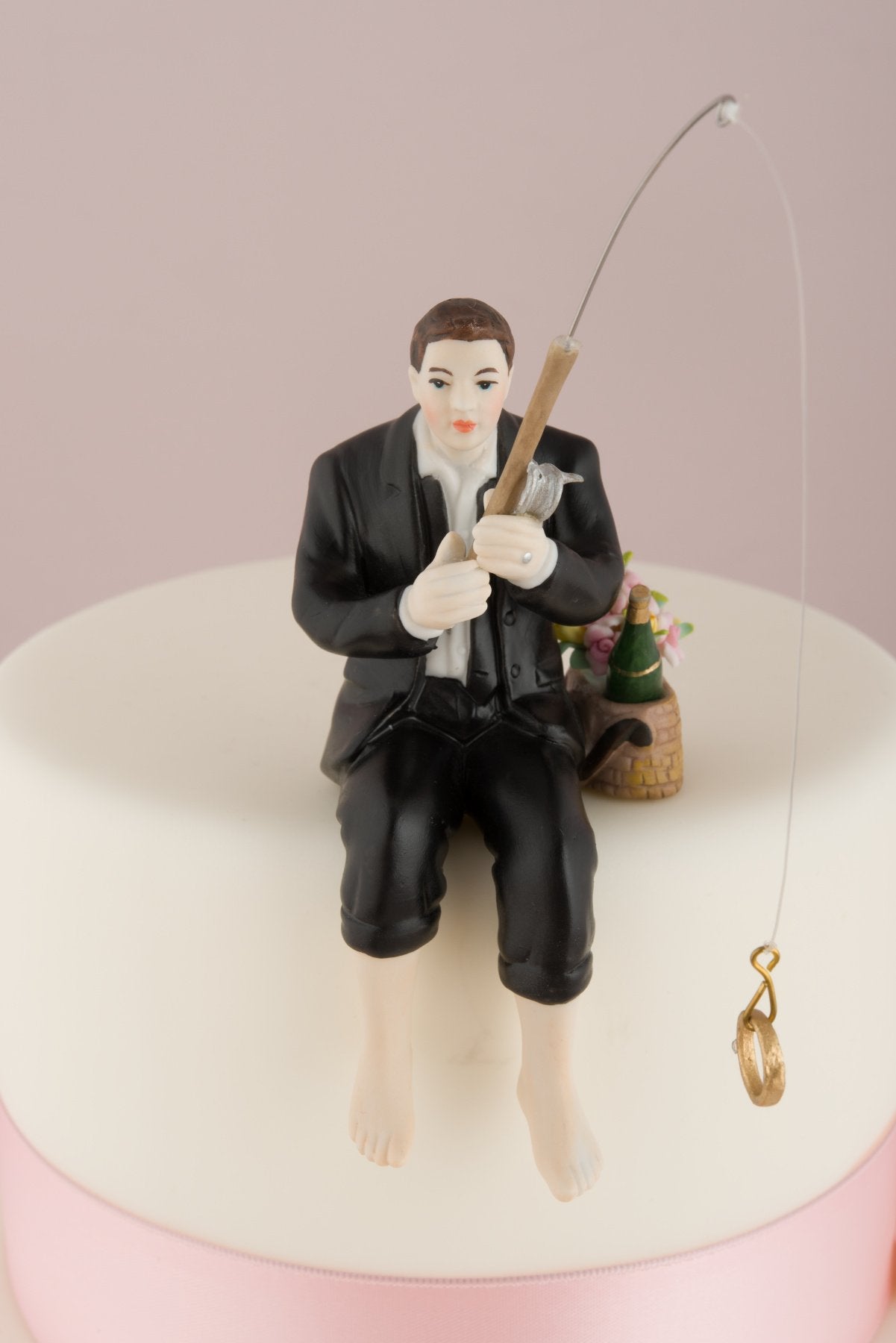Weddingstar Hooked On Love Groom Porcelain Figurine Cake Topper