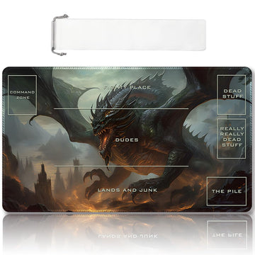 Dauxid Premium Stitched Mtg Playmat With Zones And Non-Slip Rubber Backing - Tcg Play Mat For Mtg And Other Card Games - Dkt (49