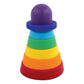 Hudson Baby Silicone Stacking Toy  Rainbow  One Size
