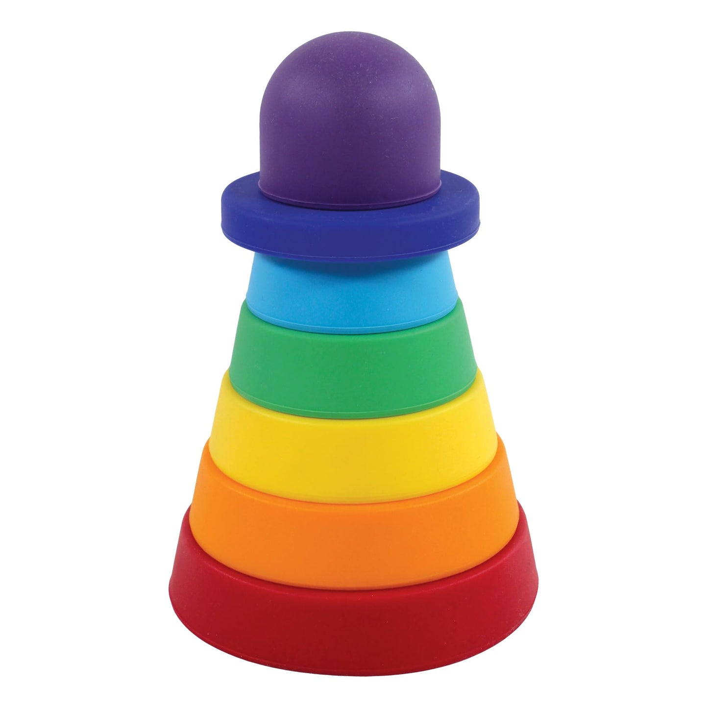 Hudson Baby Silicone Stacking Toy  Rainbow  One Size