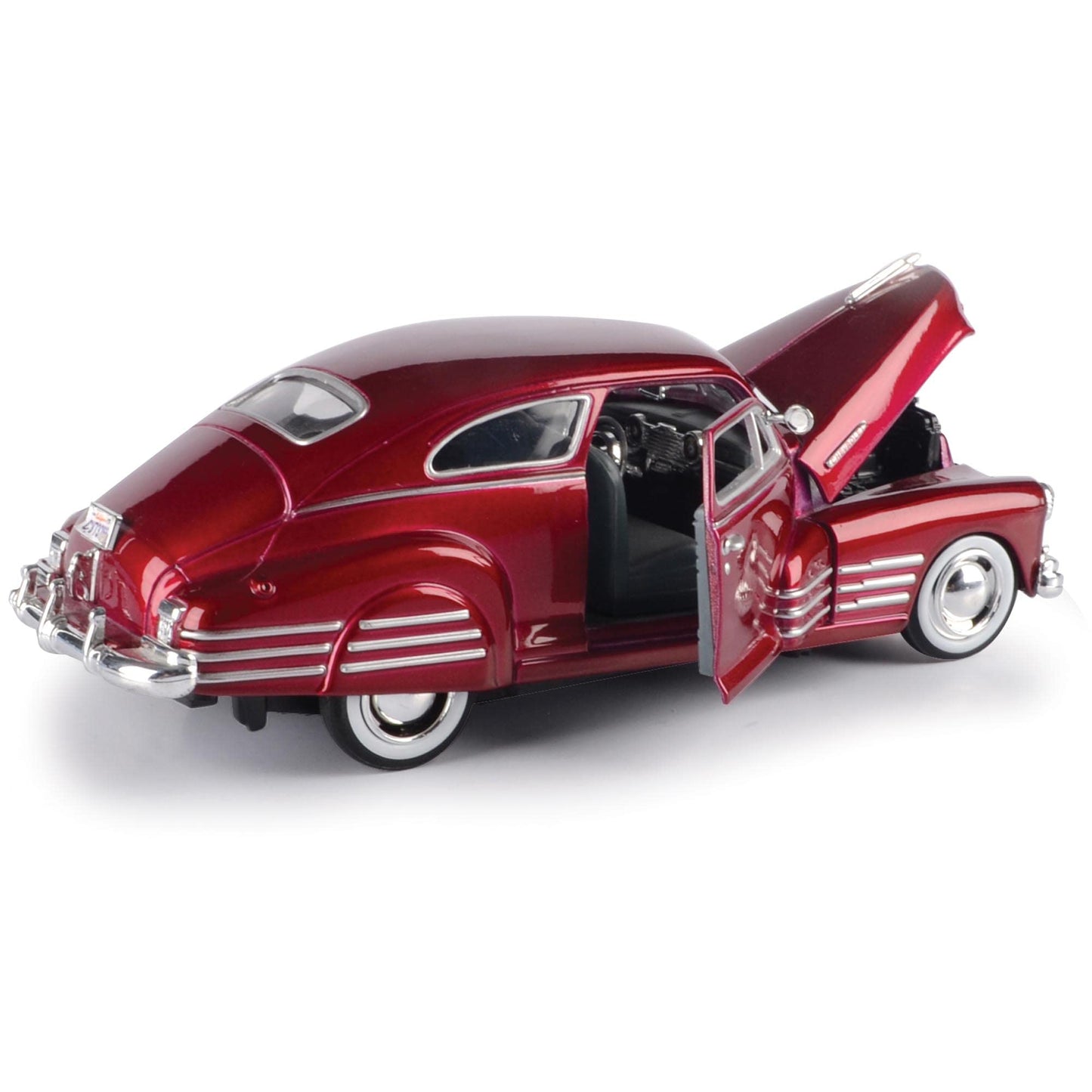 1948 Chevy Aerosedan Fleetline  Red - Motormax enhanced American 73266 - 1/24 Scale Diecast Model Car  unisex-children
