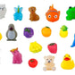 Dandur Kids Colorful Soft Rubber Squeeze Bath Toys With Animal, Fruit & Cartoon Shape Play Set For Toddlers (Pack Of 18)