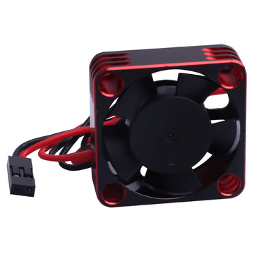 AllinRC RC Motor Fan 30mm RC Motor Heatsink ESC Cooling Fan for 1/8 1/10 1/12 RC Car 540 550 Brushless Motor (Black-Red)