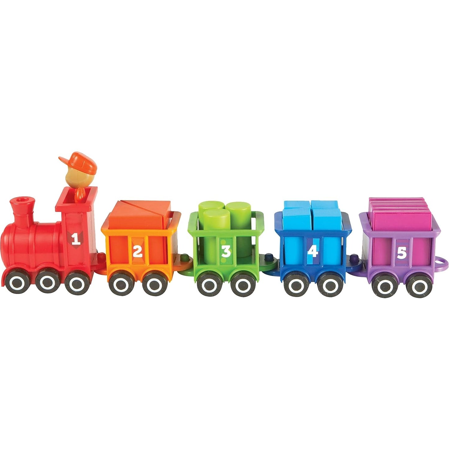 Learning Resources Count & Color Choo Choo, Interactive Train Learning Toy, 21 Pieces, Ages 2+