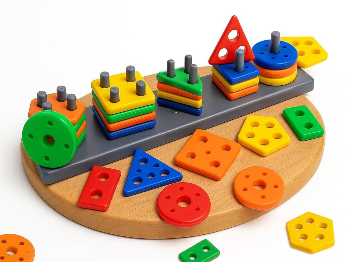 Geometric Angle Blocks Montessori Toy for Toddlers 13 Years, 26 Pcs