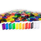 Bulk Dominoes Plastic Bulk 100pcs - Building and Stacking and Chain Reaction Toppling STEAM Toy Blocks for Kids (Clear Mix)