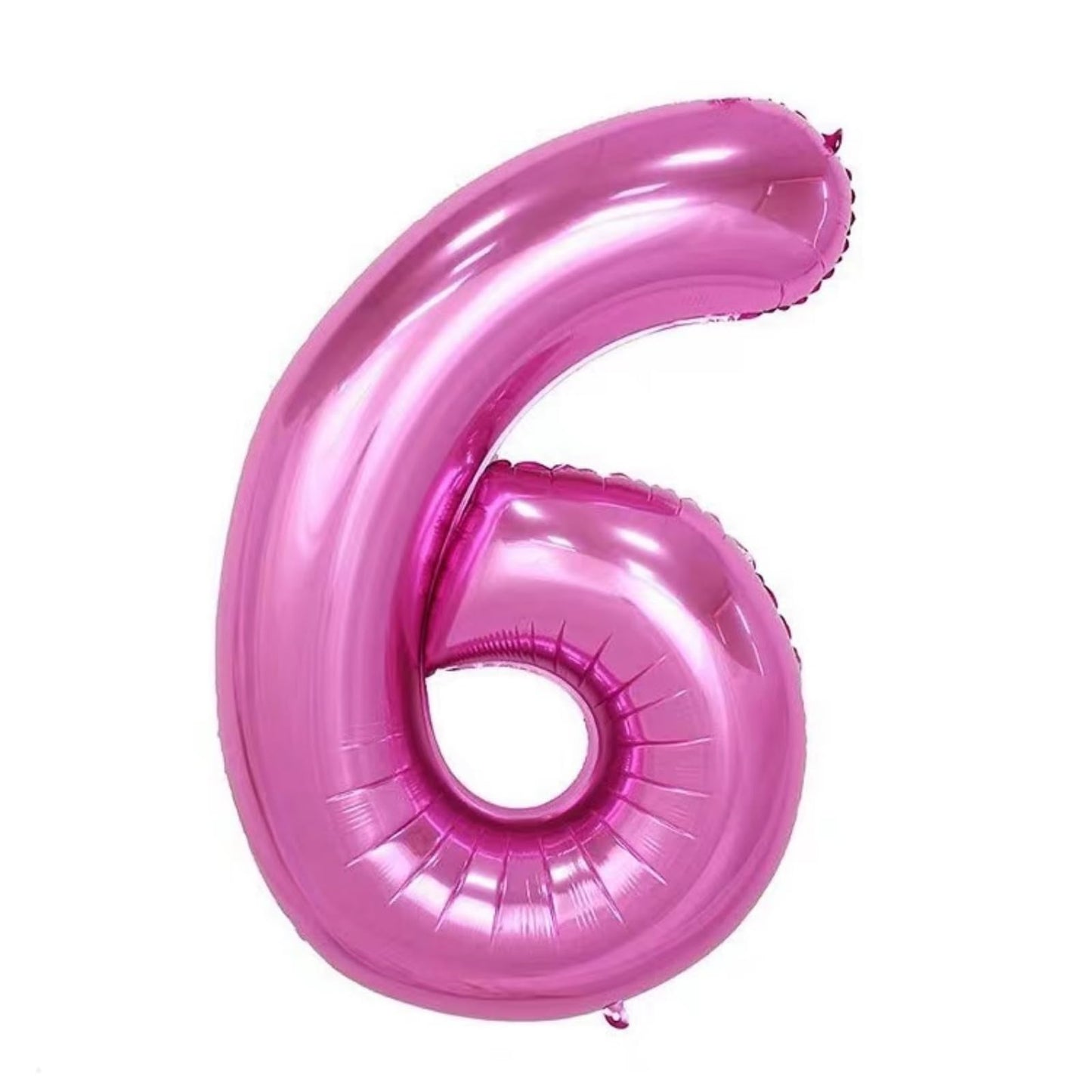 40Inch Pink Number 6 Crown Balloons Set, 6Th Birthday Balloons For Women And Girls, Wedding Anniversar Celebration Decorative Ba