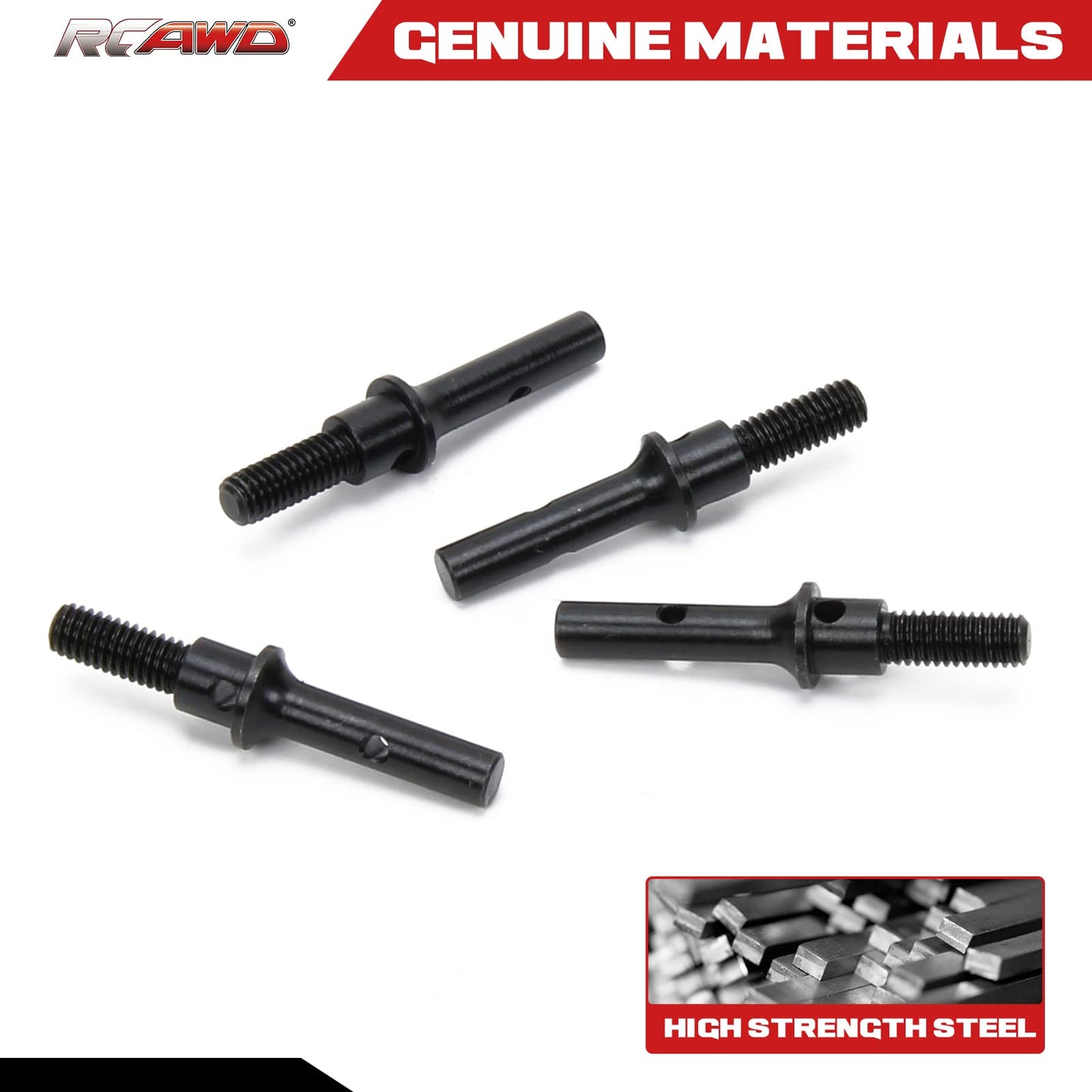 RCAWD Front Rear Wheel Axle for FMS 1/24 FCX24 Crawlers