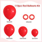 Fotiomrg 110Pcs Red Balloon Garland Arch Kit, 18 12 10 5 Inch Red Latex Balloons Different Sizes Pack For Birthday Graduation Ba