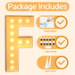 Imprsv 4Ft Marquee Light Up Letters F, Large Light Up Letters For Baby Shower Anniversary Wedding Room Decor, Letters With Light