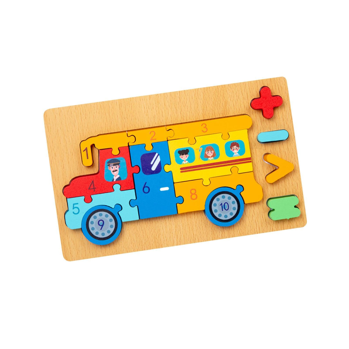 MerishoppNumber Puzzle Montessori Toys For 3 Year Old For Preschool Fine Motor Skills Car|Baby|Toys For Baby|Developmental Baby 