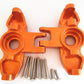 EPTNNASO 2PCS CNC Aluminum Axle Carriers Front C-Hubs for UDR Traxxass Unlimited Desert Racer 8552 Orange