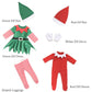 Sweet Dolly 18 Inch Christmas Doll Clothes, 18 Inch Christmas Elf Clothing Costume Santa'S Little Helper Outfits For 18 Inch Doll (Dolls Not Included)