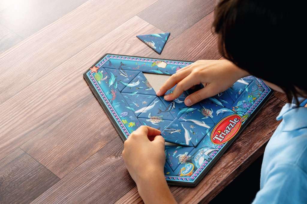 Think Fun Triazzle Picture-Matching Brainteaser (Dolphins) Puzzle for Ages 8 and Up (76491)