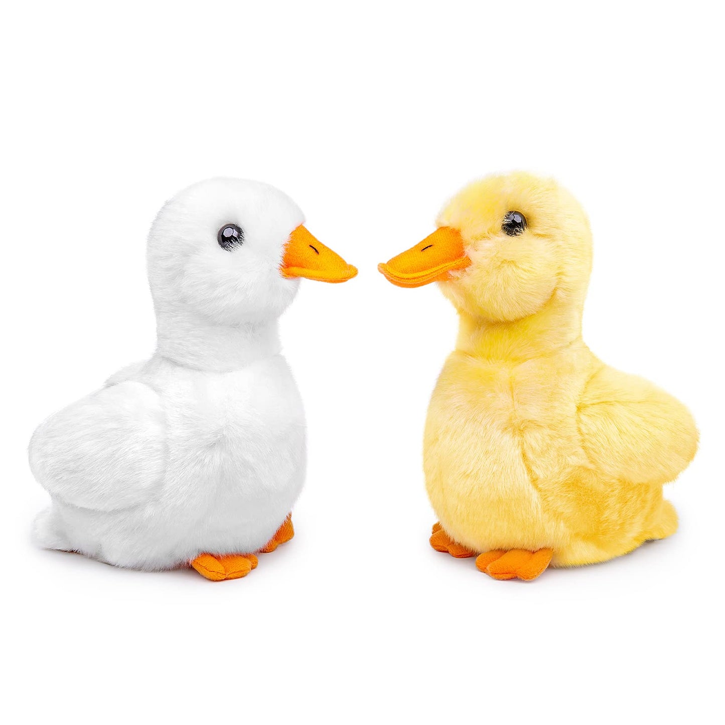 Zhongxin Made Simulation Cole Duck Plush Toy Stuffed Animal - 12 Inch Simulation White Call Duck Doll Plush Toys As Gift For Your Kids (Yellow And White Duck)