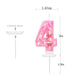 FAMGift Birthday Candles - Number 4 Candle, Butterfly Birthday Candles for Cake, Birthday Party Decorations, Theme Party Supplie