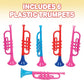 ArtCreativity 13 Inch Plastic Trumpets, Set of 6, Music Toys for Kids and...