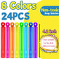 Waybla 24 Pack Bubble Party Favors For Kids, Goodie Gift Bag Stuffer Fillers For Kids, 8 Colors Mini Bubble Wands Birthday Summe