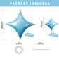 TONIFUL 30Pcs 26In&10In Star Balloons Large Blue Four Pointed Star Shape Foil Balloons Mini Star Mylar Balloons for Birthday Wed