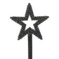 Qeuly Star Wand Black Fairy Wand 13 Inches Angel Wand Star Magic Princess Wands Plating Silver Star Stick (Black)