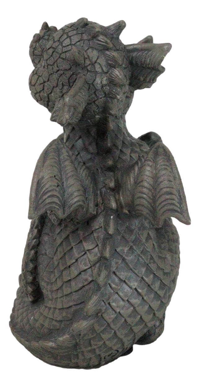 Ebros Whimsical Romantic Valentines Small Baby Garden Dragons Cuddling Tight Statue 5.25' Tall Dragon Fantasy Decor
