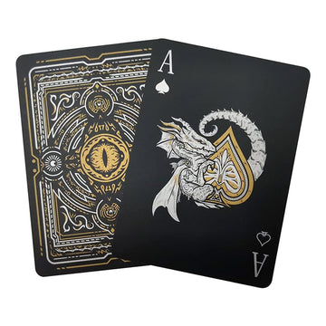 Acelion Waterproof Playing Cards, Plastic Playing Cards, Deck Of Cards, Gift Poker Cards (Black Dragon)