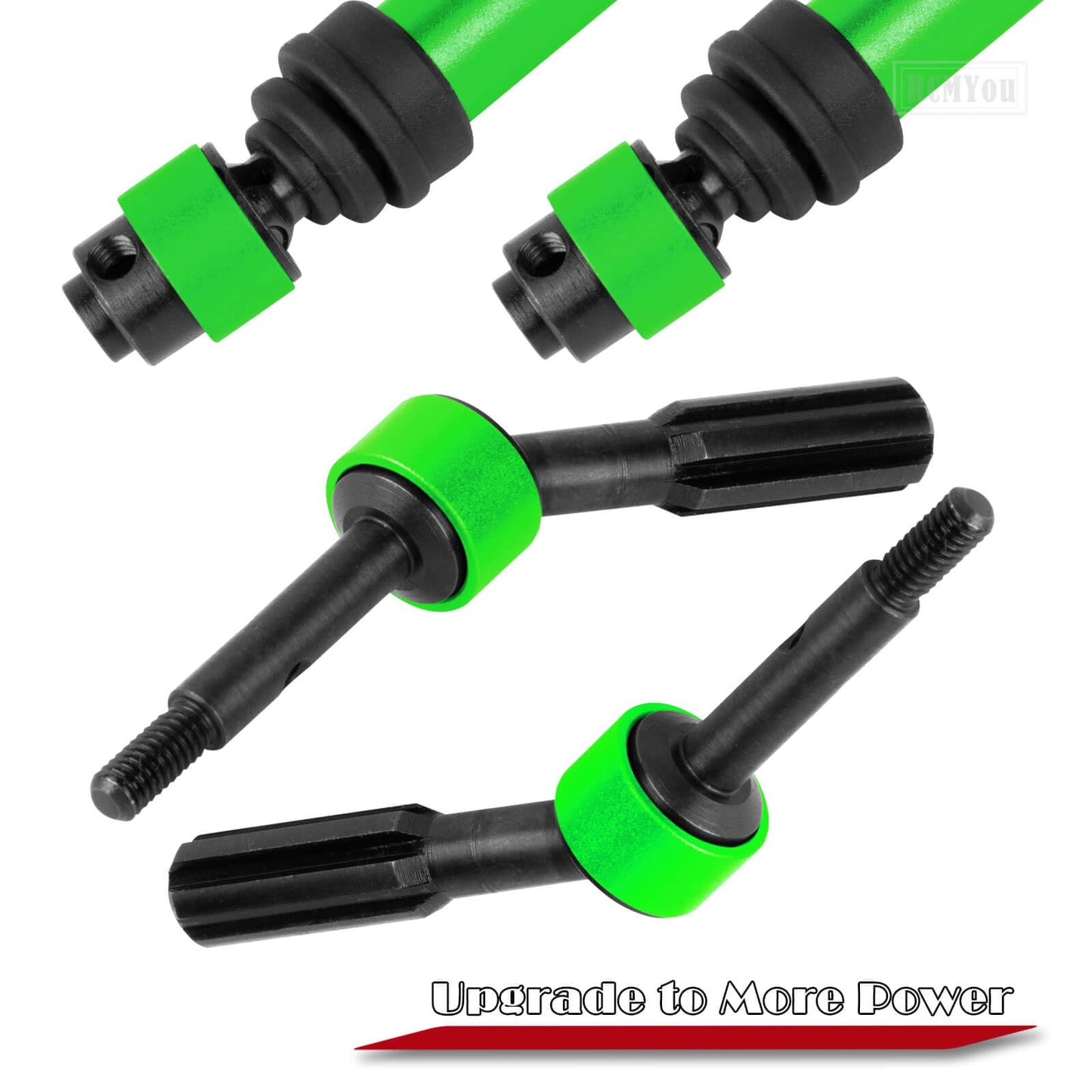 RCMYou Rear Drive Shaft CVD & Front Axles Upgrades Part for 1/10 Slash 2WD/Slash VXL 2WD,Stainless Steel #45 Driveshaft with Hex