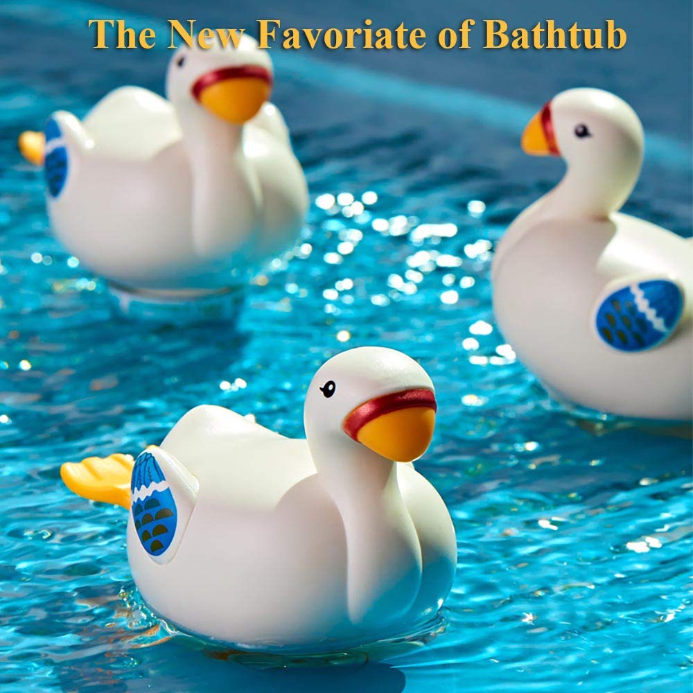 Nextake Wind-Up Swimming Swan, Lovely Swan Kids Swimming Cygnet Bath Toy Clockwork Bathtub Toy Floating Water Toy For Boys And G