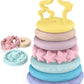 7 Pcs Stacking Toys Baby Toys, Toddler Montessori Sensory Soft Rings Stacker, Teething Infant Toy With Learning, Newborn Essentials Gifts For 6 9 12 18 Months One 1 Year Old Boys Girls