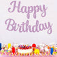 Beishida Light Purple Happy Birthday Banner - No Diy,10Feet,Pre-Strung-Glitter Happy Birthday Sign, Happy Birthday Garland,Happy