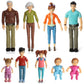 Sweet Li'L Family Dollhouse People Set Of 9 Action Figure Set - Grandpa, Grandma, Mom, Dad, Sister, Brother, Toddler, Twin Boy & Girl