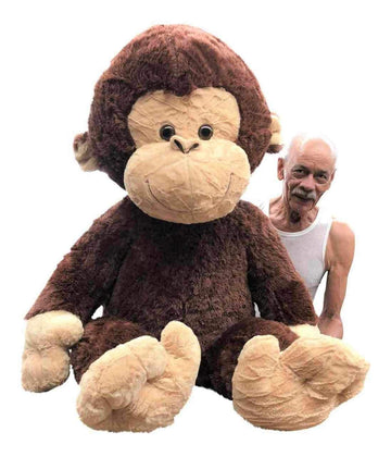 Big Plush Giant Stuffed Monkey - 48" Jumbo Plush Animal - Soft Brown Fur - Model 100178814 - Huge-Sized Toy for Kids