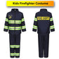 Firefighter Costume Kids 15 Pcs Fireman Dress-Up Toy Set Toddler Halloween Costumes Boys Girls Fire Fighter Hat With Gear Bag Ac