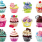 Lafayette Puzzle Factory Cupcakes 12 Mini Shaped Puzzles Total Of 500 Pieces By Lafayette Puzzle Company, Multi-Colored,0079Zzc