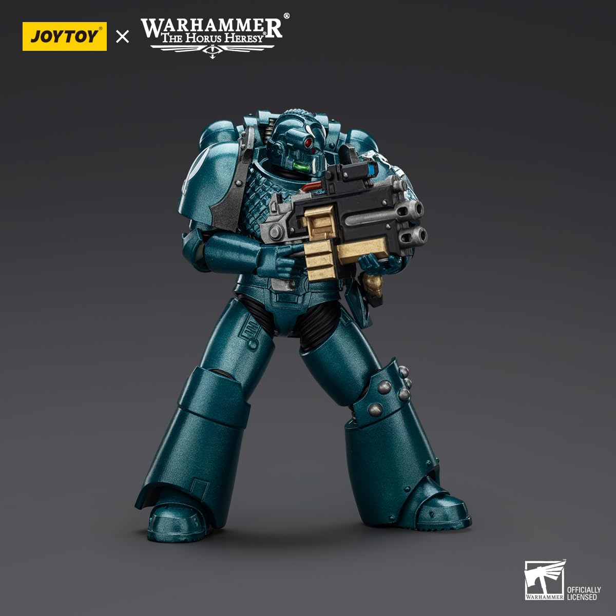 malt-inspiredISE JOYTOY 1/18 Action Figures - Warhammer The Horus Heresy Alpha Legion Headhunter with Banestrike Combi-Bolter and Power Dagger - 5 Classic Character Collectible Age 15 and Above