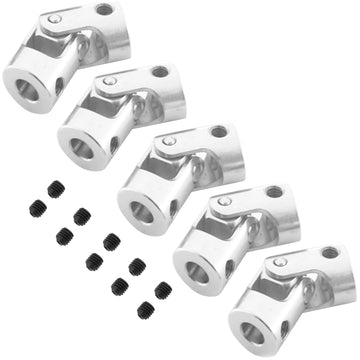 5Pack Vgoohobby Universal Rotatable Steering Shaft U Joint Coupling Motor Connector Coupler for RC Car Robot Crawler Boat (6mm t