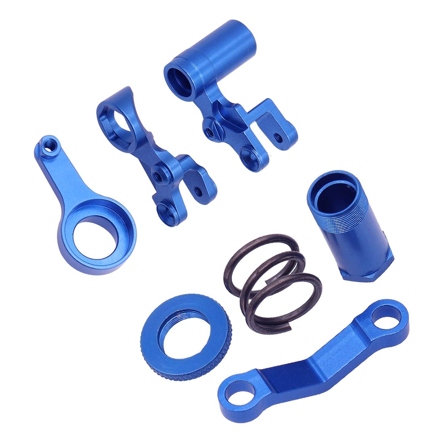 Treehobby Aluminum Steering Bellcranks and Servo Saver Set Compatible with traxxas 1/10 Slash 4x4 Upgrade Parts (Navy Blue)