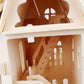 NWFashion 17 Wooden Dream Dollhouse 2 Floors DIY Kits Miniature Doll House with Furniture (Big House+Furniture)