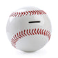 Forlong Ceramic White Baseball Piggy Bank For Boys, Sports Coin Bank, Bedroom Decor Money Box-5.9 Inch