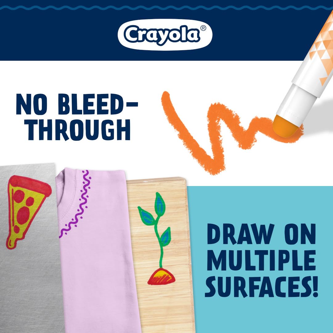 Crayola Acrylic Paint Doodle Sticks (12ct), Acrylic Paint Marker Set for Kids, Quick Dry, Multi-Surface, Less Mess, Kids Craft S