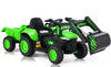 Mellcom Ride On Excavator With Detachable Trailer, 12V Kids Electric Vehicles Ride On Toy With Remote Control, Kids Car With Dig