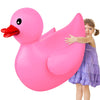 Hungdao 4 Feet Giant Inflatable Duck Huge Rubber Duck Large Blow Up Duck Inflatable Duck Pool Float For Kids Summer Beach Swimming Pool Carnival Birthday Party Decoration(Pink)