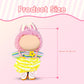 17cm Doll Clothes Labubu Clothes for 6.7inch(17cm) Dolls enhanced Doll Outfit with Hat and Accessories(Clothes Only) (Pink Yellow)